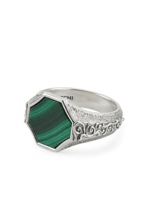 Emanuele Bicocchi brushed-finish ring Green OTA1VMALACHITE