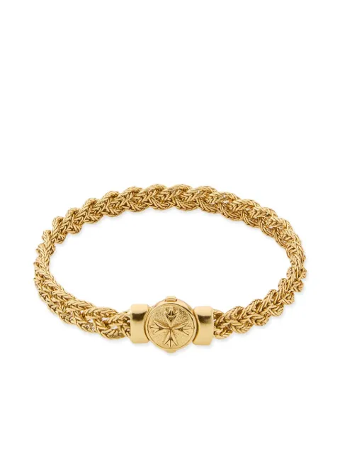 Emanuele Bicocchi small diamond-cut flat braided bracelet Gold FKXB3G