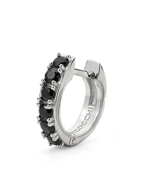 Emanuele Bicocchi crystal hoop earring Silver CDLE1BLACK