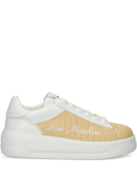 Love Moschino logo-embroidered sneakers Neutrals JA15495G0M