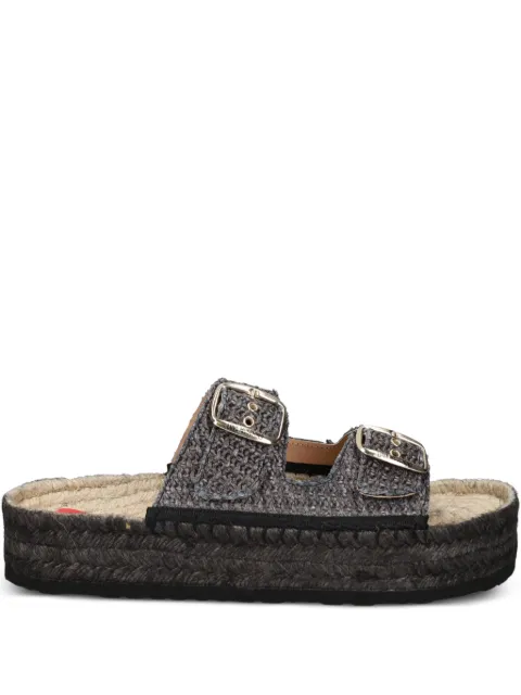 Love Moschino double-buckle espadrilles Black JA28393G0M
