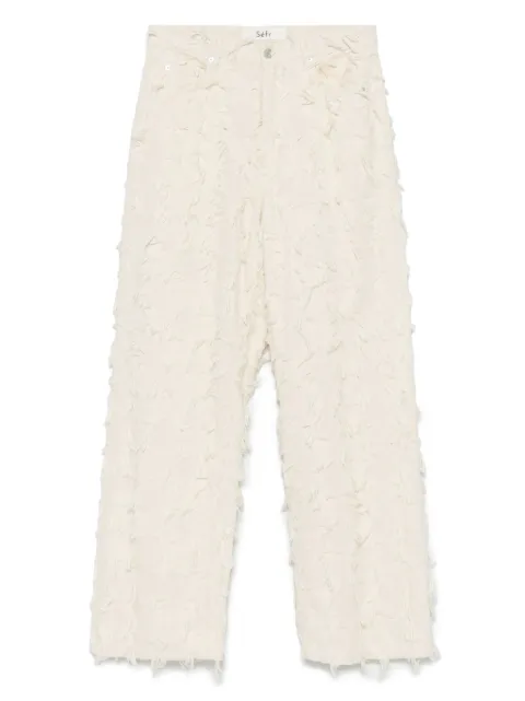 Séfr Nikos fringe-detail jeans Neutrals NIKOSJEANS