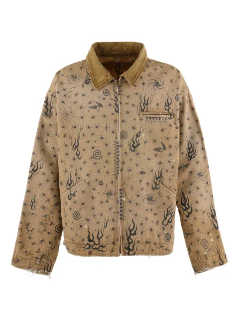 SAINT MXXXXXX graphic-print jacket Neutrals SMHR80000C4