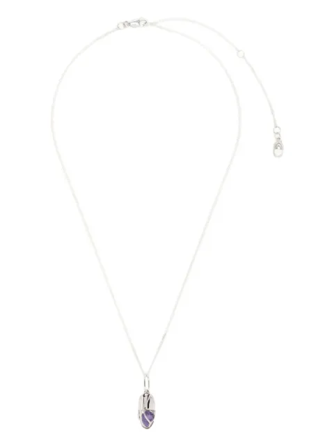 Capsule Eleven Capsule amethyst cabochon pendant necklace Silver MINICAPSULEAMETHYSTNECKLACE
