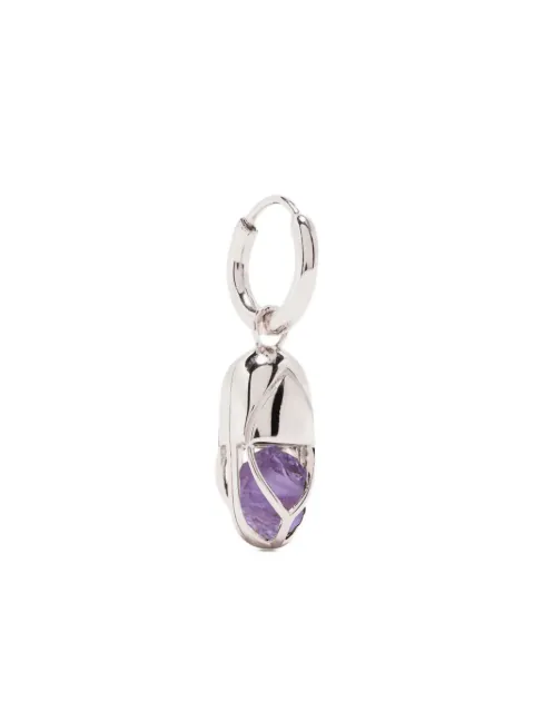 Capsule Eleven Capsule amethyst drop earring Silver MINICAPSULEAMETHYSTHOOPSILVERSINGLE