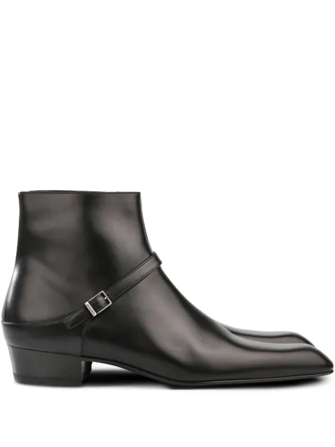 Saint Laurent Augustin buckle-detail boots Black 8205981YU00