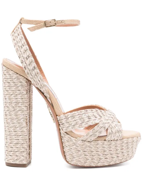 Aquazzura braided heeled sandals Neutrals SBHHIGB0MWR