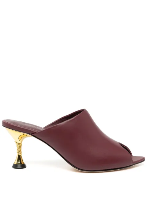 Studio Amelia Helix leather heeled sandals Red F847CFC