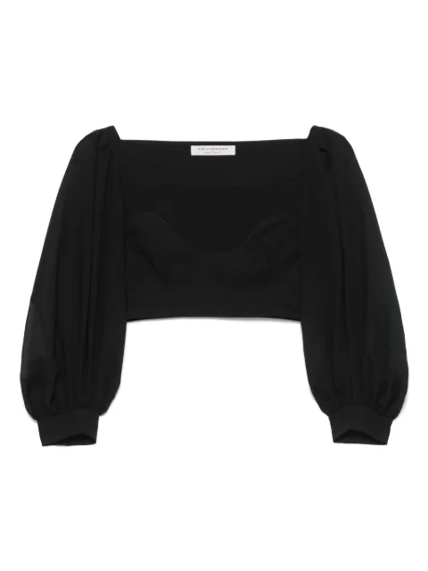 Philosophy Di Lorenzo Serafini voile crop top Black A02142124