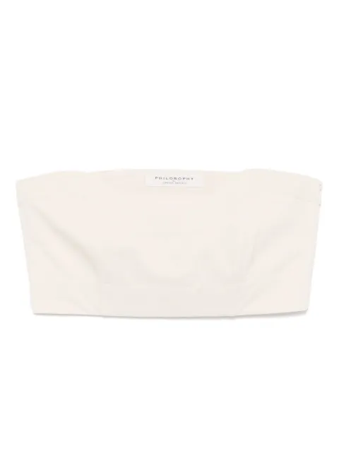 Philosophy Di Lorenzo Serafini voile crop top Neutrals A08062124