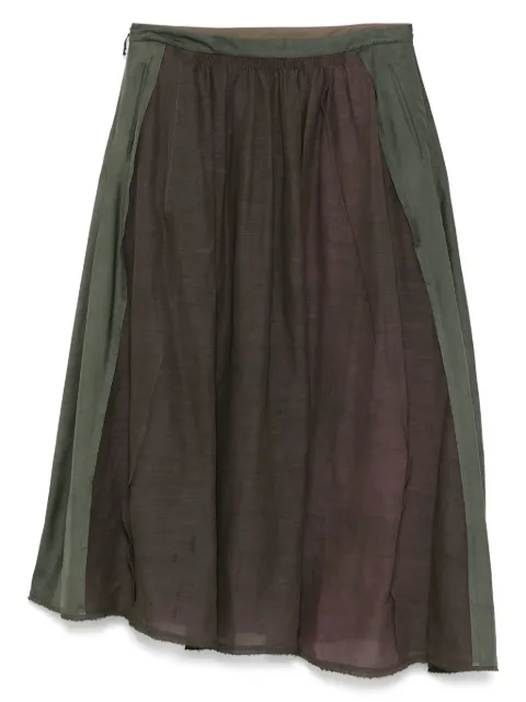 Ziggy Chen patchwork skirt Grey 0W2510305
