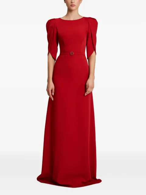 CRISTALLINI Blanca short-sleeve maxi dress Red CA122