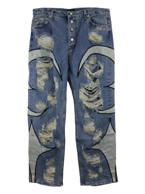 THUG CLUB distressed-effect jeans Blue TC24PT2101