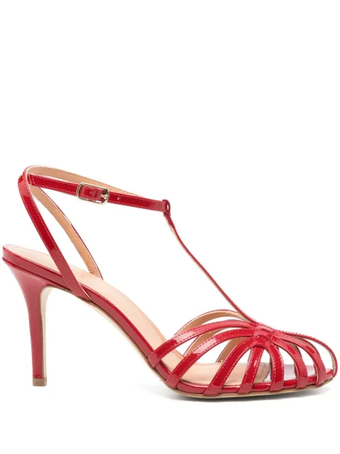 The Seller 80mm leather sandals Red SE1052