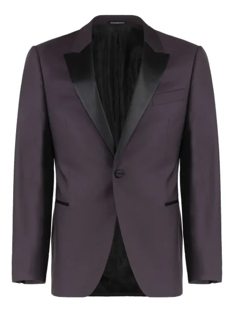 Emporio Armani virgin wool-blend blazer Purple EM002055