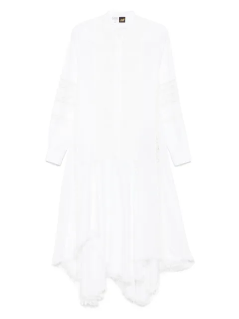 LOEWE lace-panelling midi dress White S616Y09XB8