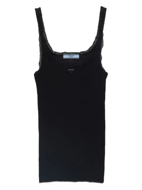 Prada ribbed cotton top Black P29B82SOOO17LA