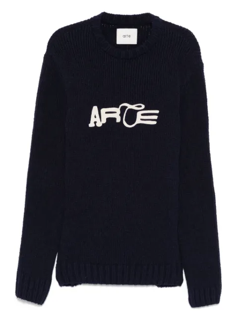 Arte Antwerp logo-embroidered sweater Blue SS25046K