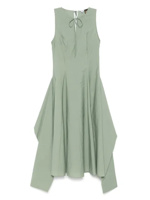 LOEWE crinkle-finish midi dress Green S616Y09XB4