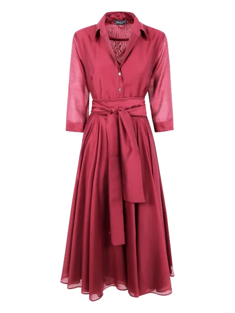 DRHOPE belted midi dress Red 311714281