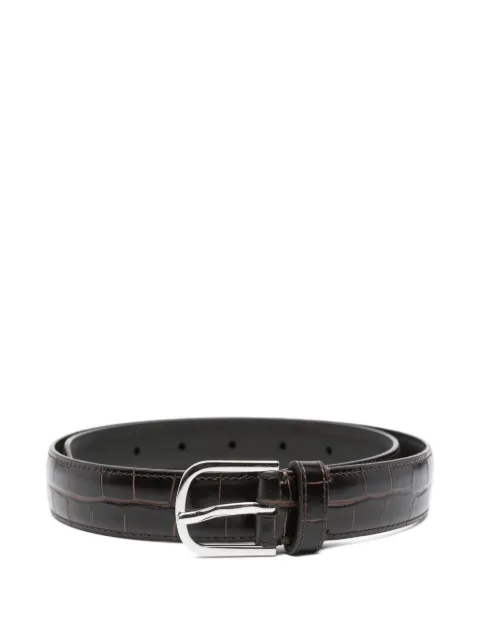 TOTEME crocodile-embossed leather belt Brown 244WAM1089LE0138014