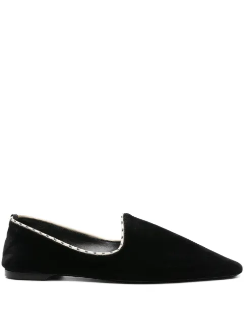 TOTEME velvet flats Black 252WAS0224FB0420001