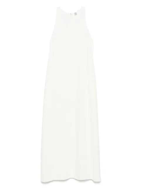 TOTEME scoop-neck sablé dress petite White 243WRD4142FB0240070