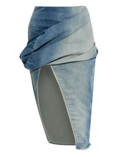 Rick Owens DRKSHDW Low Twist midi skirt Blue DS01E3349SDWB