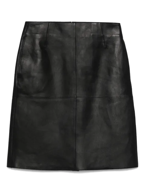 TOTEME panelled leather midi skirt Black 252WRB0318LE0056001