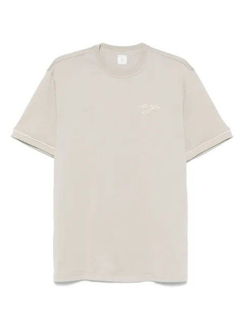 Eleventy embroidered-logo T-shirt Green K75TSHK07TSH26001