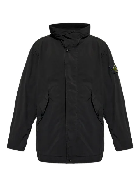 Stone Island Compass-patch parka jacket Black K1S154100029S0042