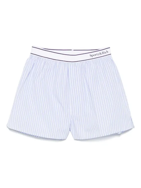 Sporty & Rich logo-waistband shorts Blue SH015612300ST08