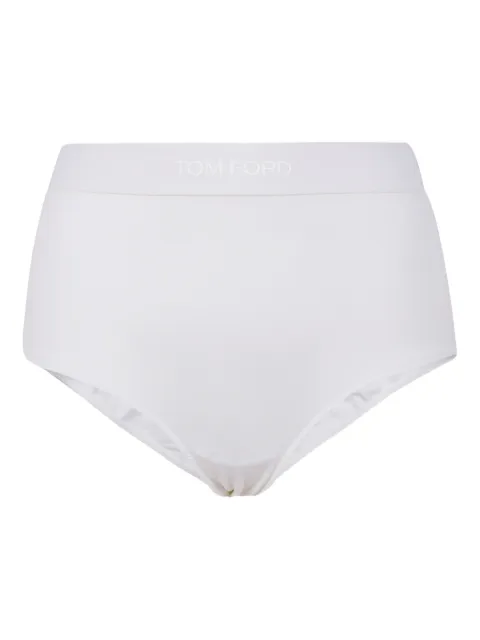 TOM FORD logo-print briefs White KNJ008JEX166