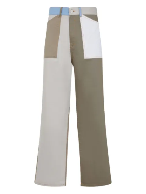 Givenchy colour-block wide-leg trousers Neutrals BM51J55YCN