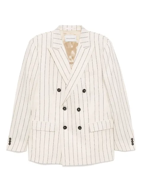 Drôle De Monsieur striped blazer Neutrals GJT208LI006EC
