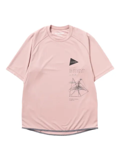 and Wander graphic-print T-shirt Pink 5745164038090