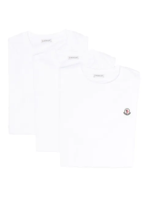 Moncler logo-patched T-shirt (set of three) White L20918C00042829H8