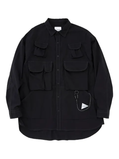 and Wander cotton-blend shirt Black 5745183068010