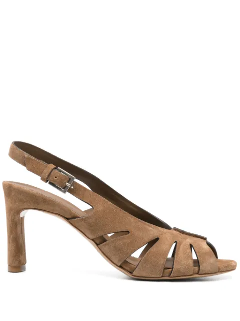 Del Carlo suede heeled sandals Brown 11923