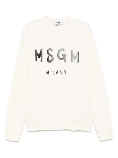 MSGM logo-print sweatshirt Neutrals 2000MM513300000