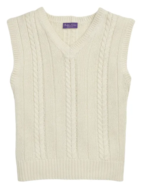 Ralph Lauren Purple Label cable-knit vest Neutrals 790963446001
