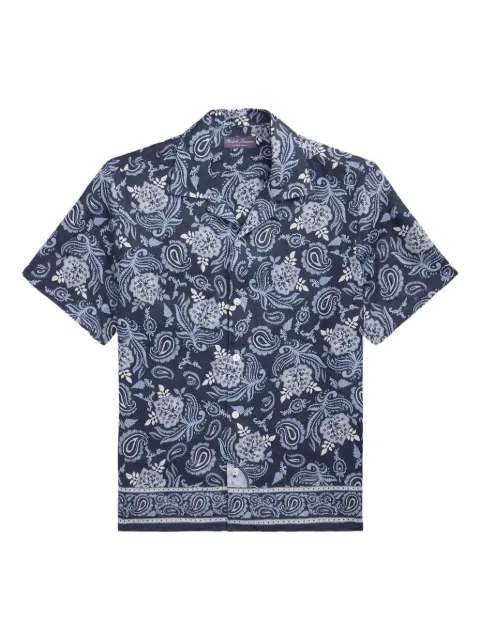 Ralph Lauren Purple Label paisley-print short-sleeve shirt Blue 790964242001
