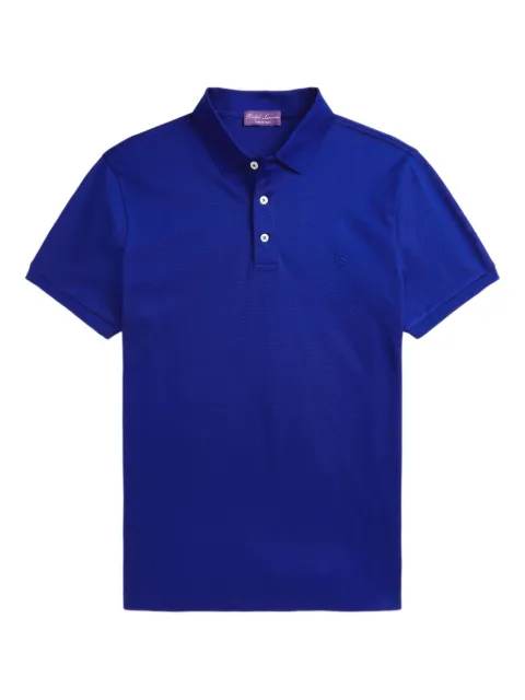 Ralph Lauren Purple Label logo-embroidered polo shirt Blue 790877021014