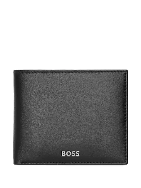 BOSS logo-print leather wallet Black HLY403A
