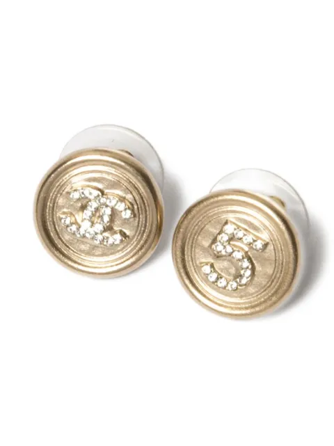 CHANEL Pre-Owned 2000s CC-logo earrings Gold 15015939