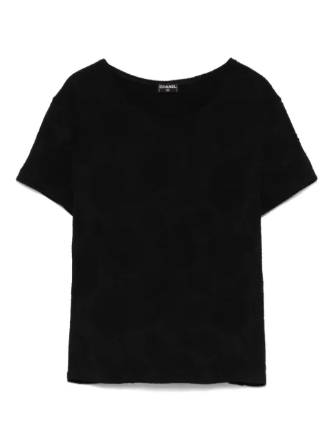 CHANEL Pre-Owned 2010s floral-motif T-shirt Black CH600HM
