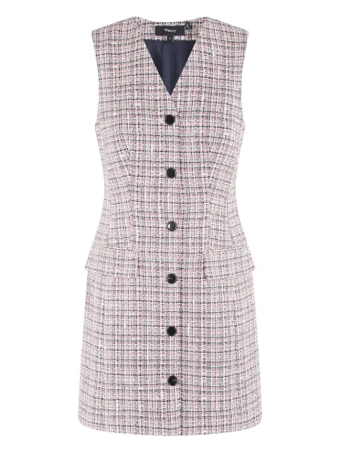 Theory tweed mini dress Pink P0104609096