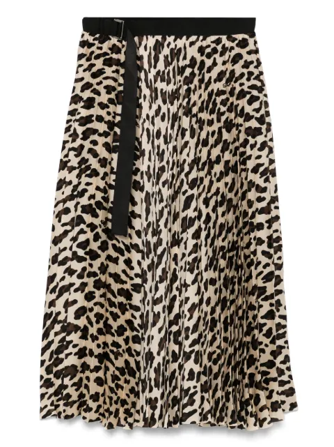 sacai leopard-print midi skirt Neutrals 2507904