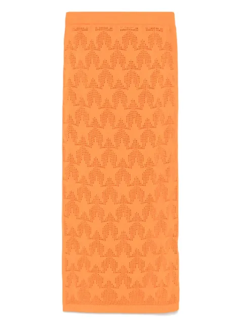 Akep star-jacquard maxi skirt Orange GOKD09046