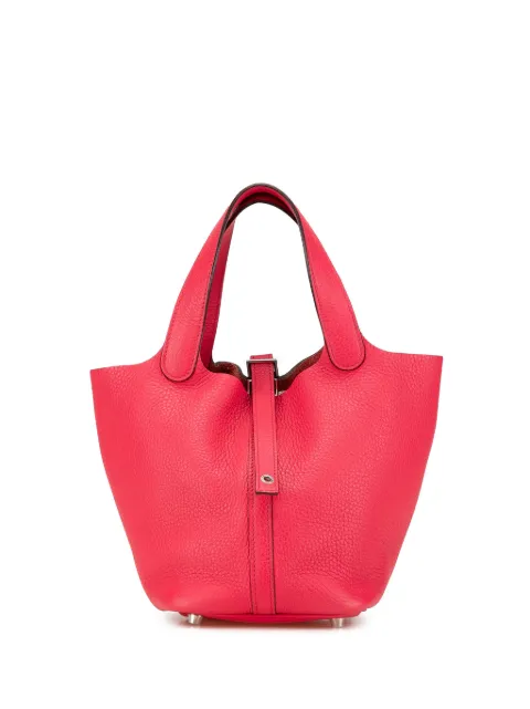 Hermès Pre-Owned 2017 Clemence Picotin Lock 18 handbag Pink T0KOQWWRA384LT36
